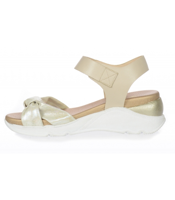 Pink-metallic sandals on a sports sole 2263