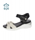 Black-gray sandals on a sports sole 2388