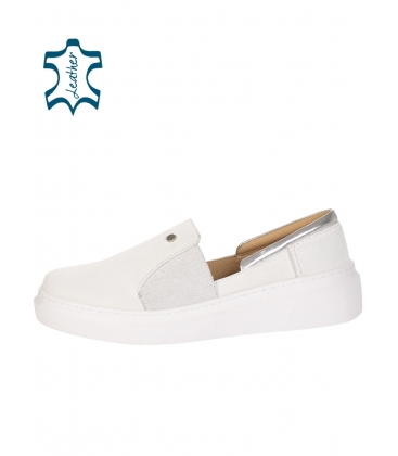 White-silver simple sneakers on the sole DTE3064