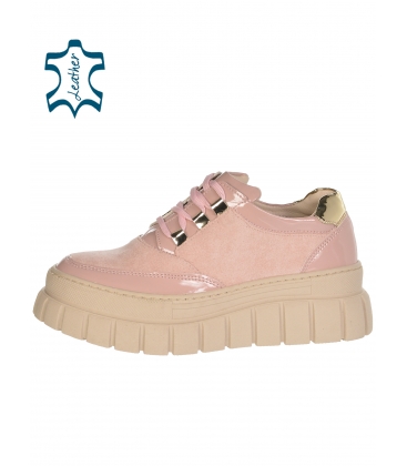 Pink-beige stylish sneakers on the ZUMA DTE2118 sole