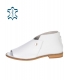 White comfortable soft leather sandals 3021