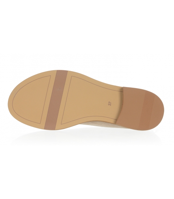 Beige comfortable sandals made of soft brushed leather 3021