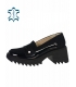 Black leather simple low shoes DLO2336