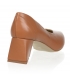 Simple cinnamon pumps on a thicker heel DLO2345