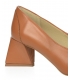 Simple cinnamon pumps on a thicker heel DLO2345