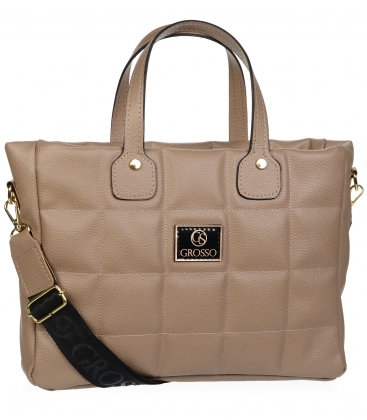  Large brown IVANA quilted handbag