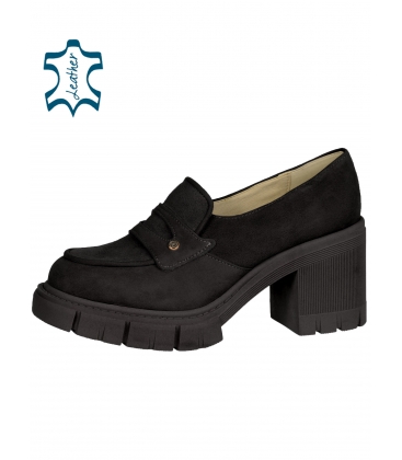 Black sandal leather shoes DLO2351