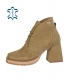 Cinnamon ankle boots made of brushed leather on a thick heel 1659+588WELUR+bottom 1106