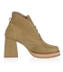 Cinnamon ankle boots made of brushed leather on a thick heel 1659+588WELUR+bottom 1106
