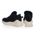 Black insulated sneakers with white sole 1612