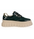 Emerald gold sneakers green lacquer+suede on sole ROSELLA DTE2118