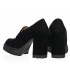 Black heeled shoes made of brushed leather DLO2333