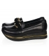 Black leather shoes with decoration on the sole Karla - 004-112