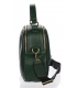 Green square crossbody bag with gold NICOL applications