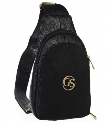 Black smaller stylish crossbody handbag RUBY