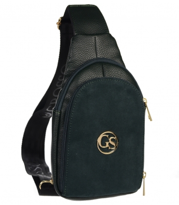 Dark green smaller stylish crossbody handbag RUBY