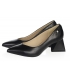Simple black pumps with a thicker heel DLO2345