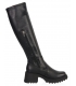 Black comfortable boots with elastic saree DKO2356