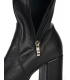 Black boots with elastic saree on a higher heel DKO2357
