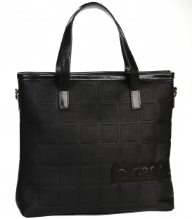 Black handbag with Eden black pattern