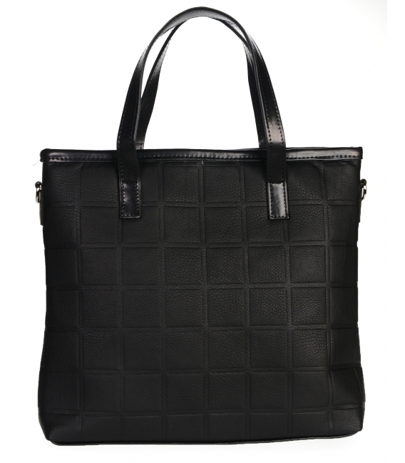 Black handbag with Eden black pattern