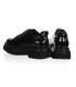 Black lacquered sneakers on a black sole 3170