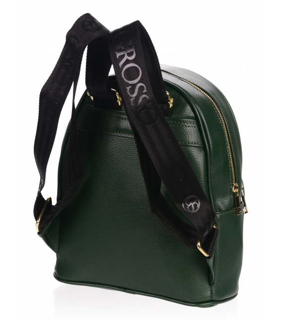 Green-gold women's backpack LENA