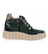 Green and gold higher sneakers on a beige sole ROSELLA 3018