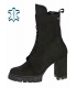 Black ankle boots on a thicker heel 1660 lotta black nub