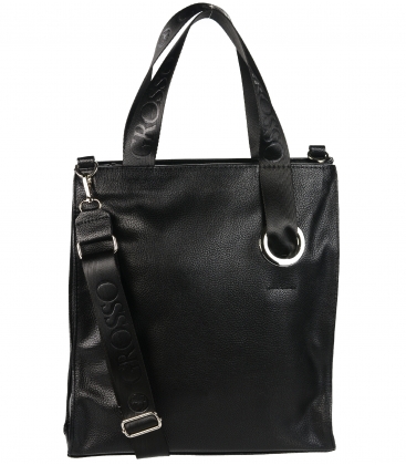 Black larger handbag KAROLINA