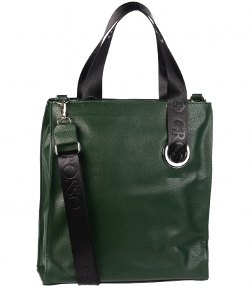 Green larger handbag KAROLINA