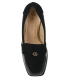 Black leather pumps with OL 2350 logo