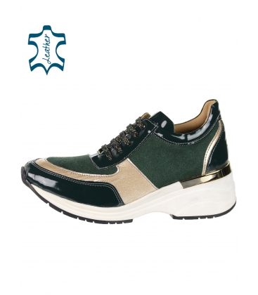 Green-gold sneakers on Tamira 3304 sole