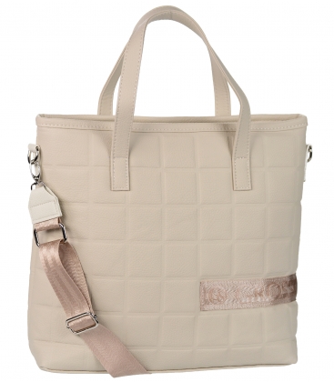 Beige handbag with Eden pattern