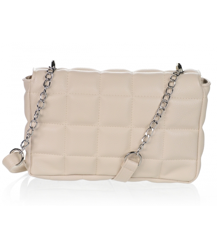 Chunky Chain Strap Quilted Shoulder Bag - ShopperBoard