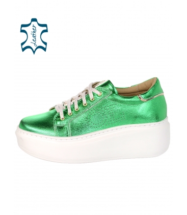 Green sneakers with OL logo on sole ML DTE7503