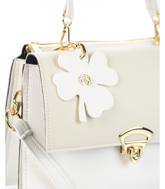 Elegant white-beige Linda handbag