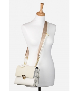 Elegant white-beige Linda handbag