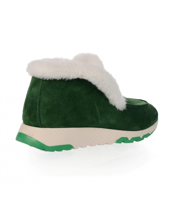 Green insulated ankle sneakers 004-150KU