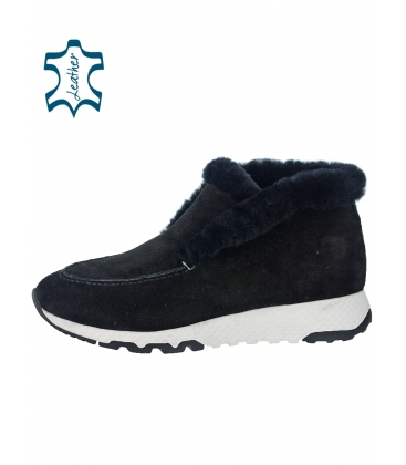 Black insulated ankle sneakers 004-150KU