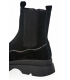 Black ankle boots with decorative trim 027-H.100