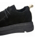 Black insulated sneakers made of brushed leather 2318-KA