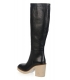 Black high boots on a beige natural sole - 231712