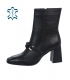 Black ankle boots with decorative chain 221350