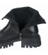Black ankle boots with quilted upper and zipper 10281