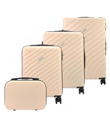 Set of beige Gregorio 6007 travel suitcases