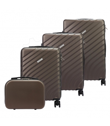 Set of brown travel suitcases Gregorio 6007