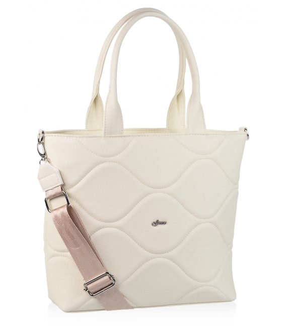 Women's larger beige handbag Sofia