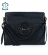 Black leather handbag with Milly decoration