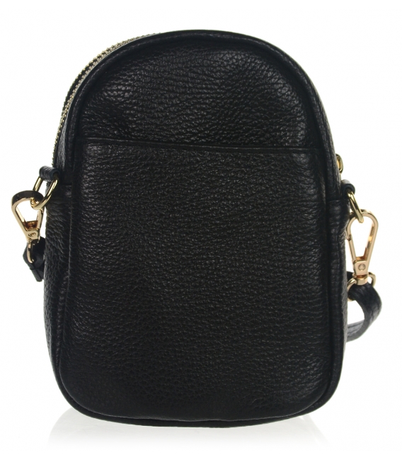 Small black leather handbag Lujza